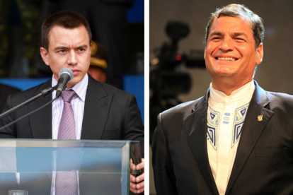 El presidente Daniel Noboa critica a Rafael Correa por una entrevista con Nicolás Maduro.