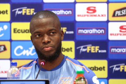 Enner Valencia, delantero de la selección de Ecuador.