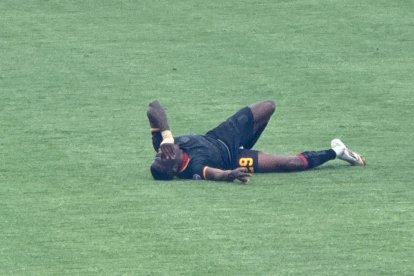 Luis Arroyo (piso) sufrió una grave lesión en Técnico Universitario y Deportivo Cuenca.