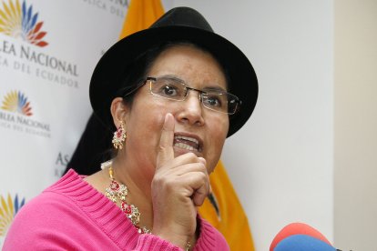 Lourdes Tibán hizo un fuerte cuestionamiento a Daniel Noboa