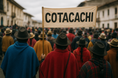 Indígenas de Cotacachi se organizan contra medidas del Gobierno.