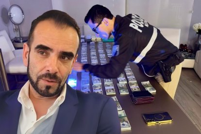 El dinero encontrado en la casa de Benny Colonico.