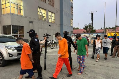 Los detenidos fueron presentados por la Policía, este 20 de septiembre.