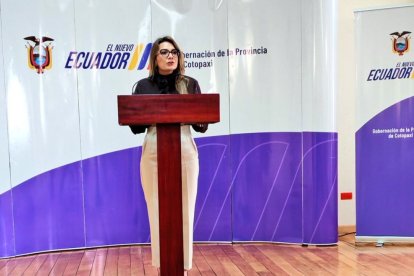 Carolina Jaramillo, vocera presidencial, durante una rueda de prensa.