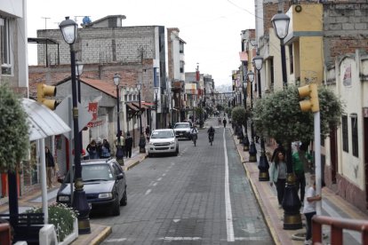 Así está el panorama en la ciudad de Otavalo en el tercer día del paro nacional.