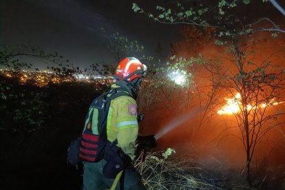 Bomberos llegaron a atender la emergencia en Cerro Colorado.