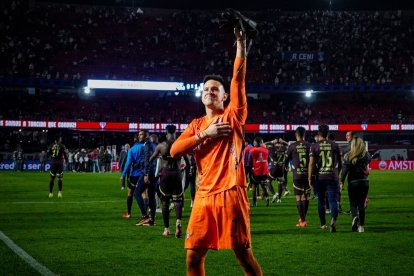 El portero de Liga de Quito Gonzalo Valle fue una de las figuras en la victoria ante Sao Paulo en la Copa Libertadores.