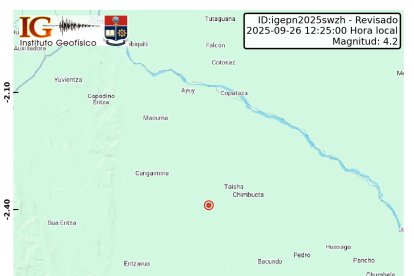 Temblor en Ecuador: sismo de 4.2 se registró cerca de Macas este viernes 26 de septiembre.