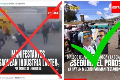 Un video publicado en redes sociales y atribuido a Diario EXTRA muestra imágenes del 2019 como si se tratara de sucesos ocurridos en el paro nacional de 2025.