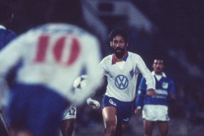 Juan Carlos De Lima con la camiseta de Nacional de Uruguay.