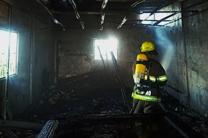 Así quedó el espacio donde funcionaba la clínica de rehabilitación.