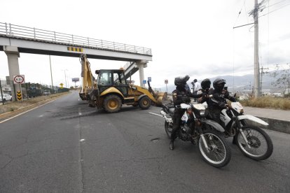 San Miguel del Común, al norte de Quito, fue un punto de enfrentamiento este miércoles.