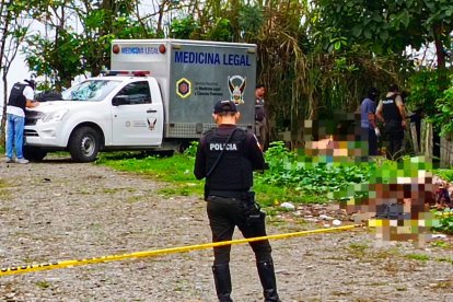 Los ocho cuerpos estaban apilados a un costado de un camino, en una zona con maleza.