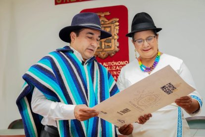 Lourdes Tibán, prefecta de Cotopaxi, durante su intervención de este 13 de octubre de 2025.