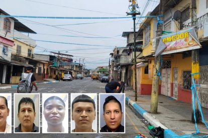 Las seis víctimas de la masacre.