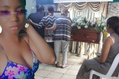 Los restos de Wendy González son velados en la sala de su domicilio, ubicado en las calles 18 y Chambers. Sus tías rodean su ataúd en silencio.