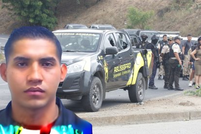 Keyver Camacho viajaba a bordo de esta camioneta que custodiaba un camión con electrodomésticos.