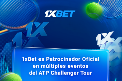 1xBet refuerza su presencia internacional con su alianza oficial junto al circuito ATP Challenger Tour.