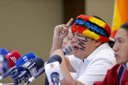 El líder del movimiento indígena se encuentra en la Amazonía en asambleas extraordinarias con otros líderes.