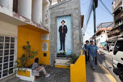 Mural de Jose Gregorio Hernández en Caracas, Venezuela.