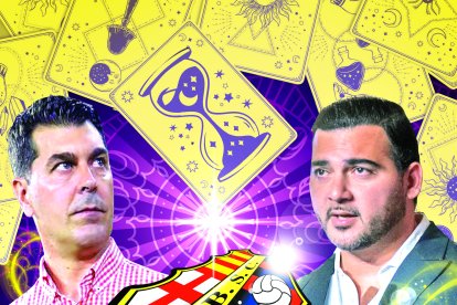 Ismael Rescalvo, entrenador de Barcelona; y Antonio Álvarez, presidente de los toreros.