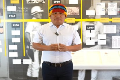 Marlon Vargas, presidente de la Conaie, hizo el anuncio.