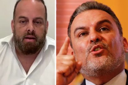 Xavier Jordán y el exministro del Interior, José Serrano.