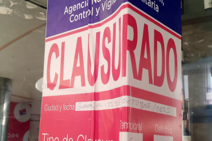 El restaurante fue clausurado por falta de higiene.