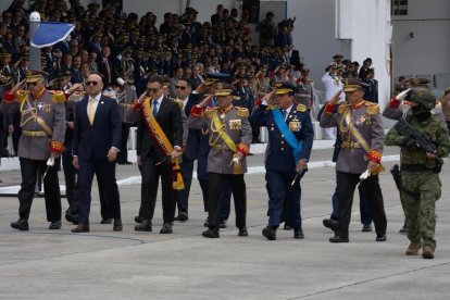 Daniel Noboa estuvo en la conmemoración de los 105 años de la Fuerza Aérea Ecuatoriana, este lunes 27 de octubre de 2025.