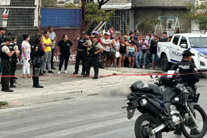 Escena del crimen en Bastión Popular, Guayaquil, donde se registró un ataque armado.