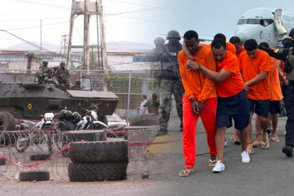 Para el traslado de los reos se utilizaron tanquetas militares, mientras policías y miembros de las Fuerzas Armadas participaron en el operativo.