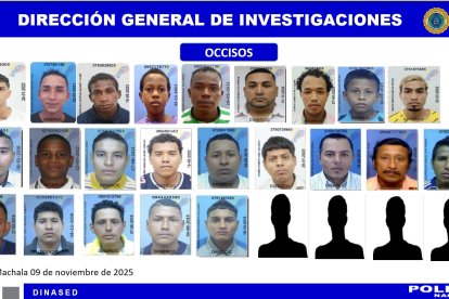 Estos son los reos muertos en la cárcel de Machala.
