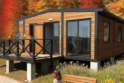 Casas compactas de Amazon que combinan eficiencia energética y resistencia estructural.