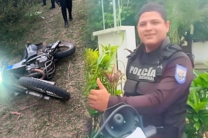 El cadáver del cabo José Muñiz quedó sobre el pavimento.