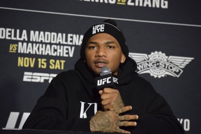 Michael Morales habló para los medios en New York, Estados Unidos.