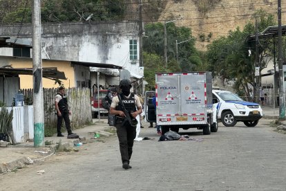 Los dos agentes de la Policía Nacional hacían un registro a una persona en el cantón Olmedo, cuando fueron atacados por un grupo de sujetos armados.