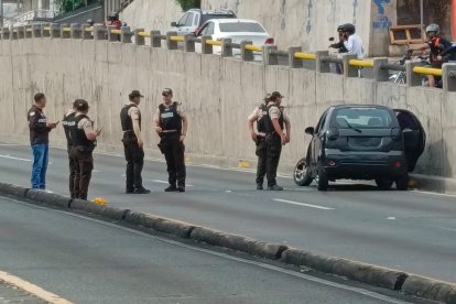 La víctima iba en el interior de este vehículo.