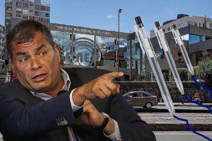 El expresidente, Rafael Correa, ha denunciado una supuesta manipulación de los bolígrafos usados en las elecciones de Ecuador.