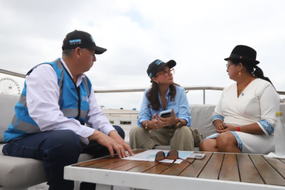 Marcela Aguiñga y Lourdes Tiban captadas durante la reunión de este 20 de noviembre.