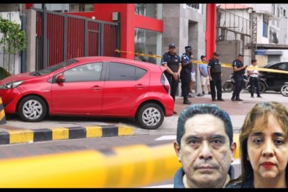 La pareja asesinada en la avenida Francisco de Orellana iba al interior de este carro.