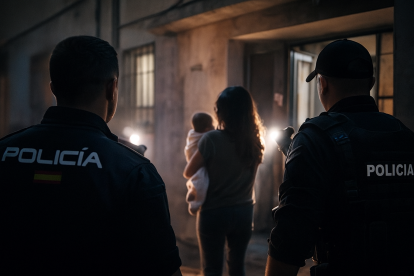 Policías de Ecuador y España rescataron a una mujer y su bebé, víctimas de violencia familiar.