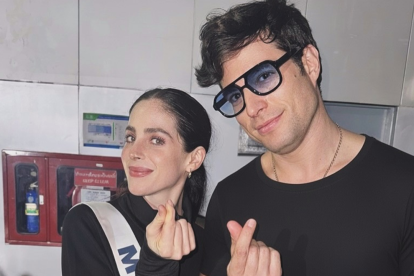 Danilo Carrera y Fátima Bosch en el Miss Universo 2025