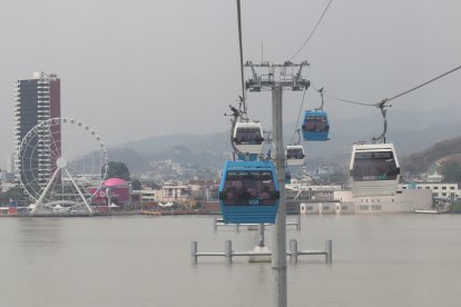 Inauguración del sistema de transporte Aerovía desde Durán Agencia