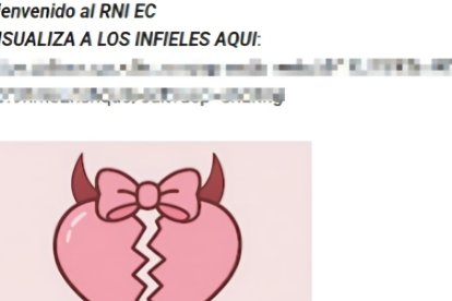Este sería la supuesta invitación que anima a colocar nombres de personas infieles en Ecuador.
