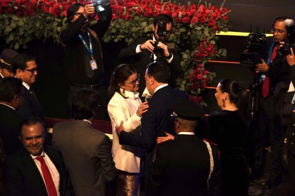 La vicepresidenta de la República, María José Pinto, asistió a la Sesión Solemne.