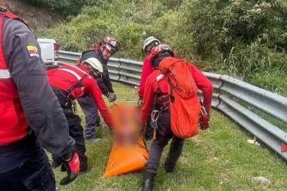 El cuerpo fue hallado en el kilómetro 20 de la vía Alóag - Santo Domingo tras las indicaciones de uno de los detenidos.