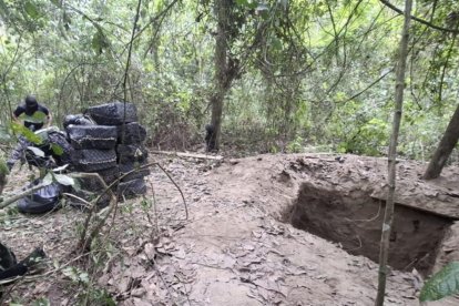 La zona en la que se halló la droga es conocida como Los Bajos, en la provincia de Manabí.