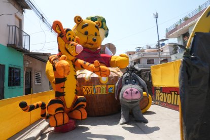 Estos monigotes de Winnie Pooh se pueden observar este 2025 en el suburbio de Guayaquil.