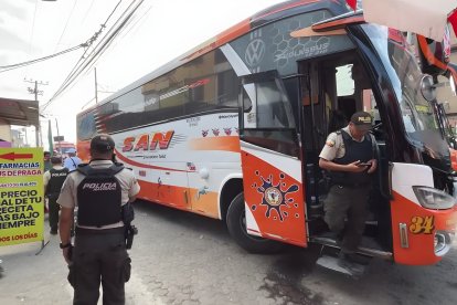 En esta unidad de la cooperativa de buses SAN, la tarde del pasado sábado ocurrió un doble crimen.
