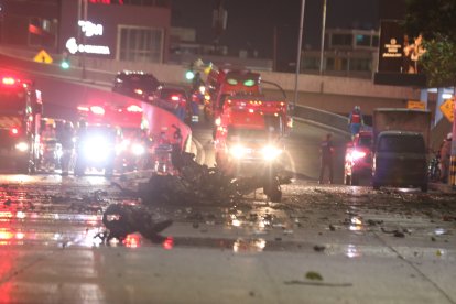 La avenida Joaquín Orrantia permaneció cerrada varios días tras el atentado frente al Mall del Sol.